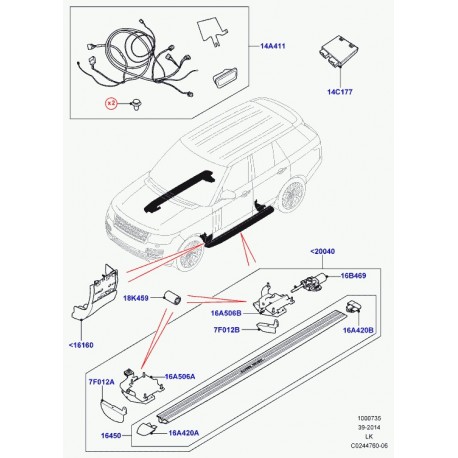 Land rover moulding-fender Range L405 (VPLGP0134)