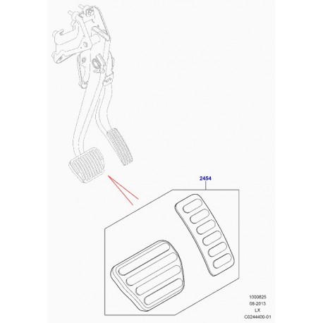 Land rover couvre-pedale Range L405,  Sport (VPLGS0160)