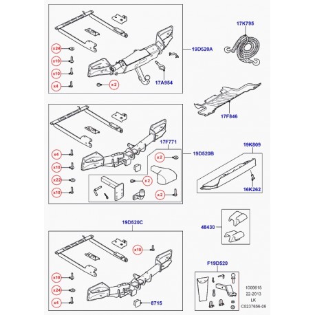 Land rover kit blocs de mousse Range L405 (VPLGT0097)