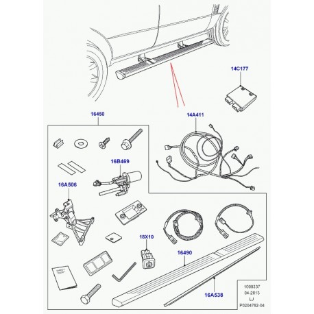 Land rover faisceau de cablage marchepied Range L322 (VPLMV0080)