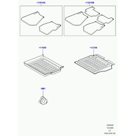 Land rover tapis coffre Range Sport (VPLSS0043)