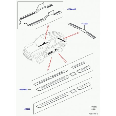 Land rover jeu de roulement de bas de marche Range Sport (VPLSS0140PVJ)