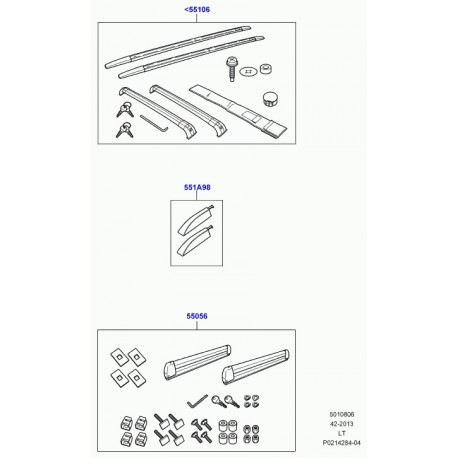 Land rover couvre-rail-rail Range Sport (VPLTR0060)