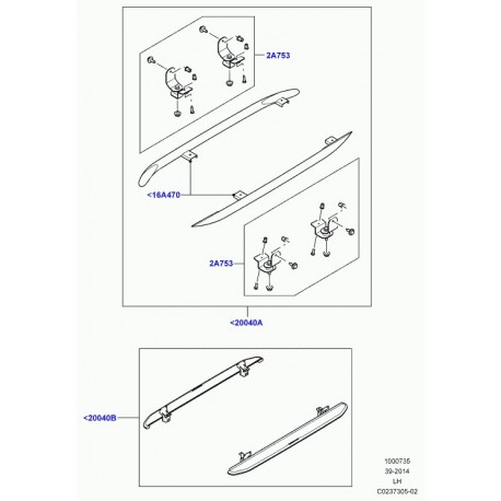 Land rover jeu de pieces de fixation Evoque (VPLVP0073)