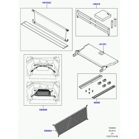 Land rover jeu longerons toit-integre Evoque (VPLVS0102)