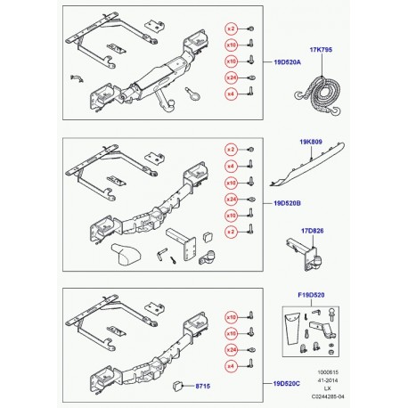 Land rover cache ouverture / crochet-remorque Range Sport (VPLWB0135)