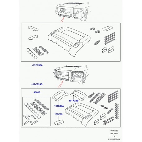 Land rover garde Range L322 (VUB000760)