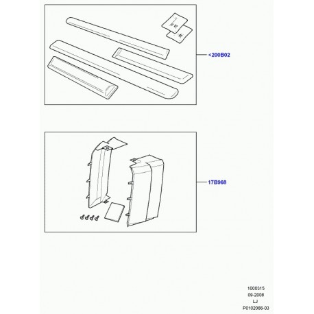 Land rover grille de radiateur Range L322 (VUB002200)