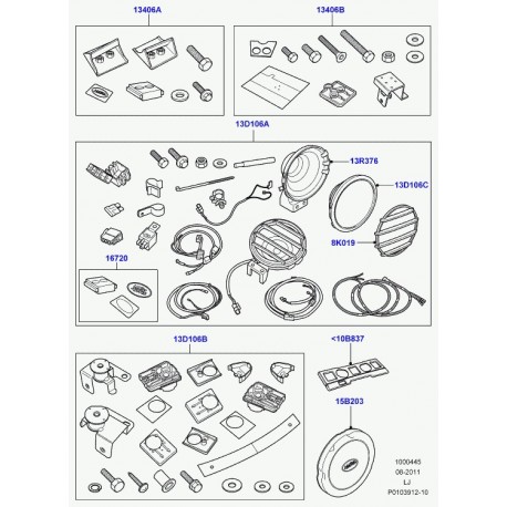 Land rover embleme plastique Range L322 (VUB002490)