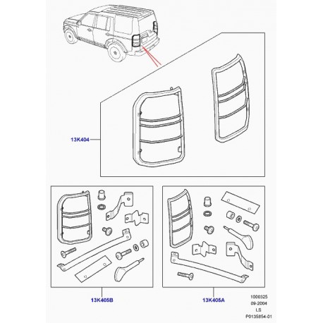 Land rover garde verre phare anti brouillard Discovery 3 (VUB501380)