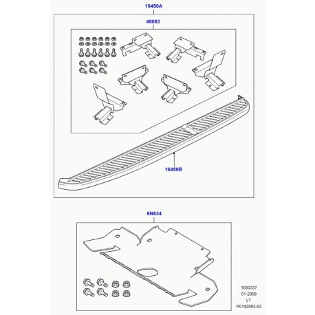 Land rover jeu de pieces de fixation Range Sport (VUB503460)