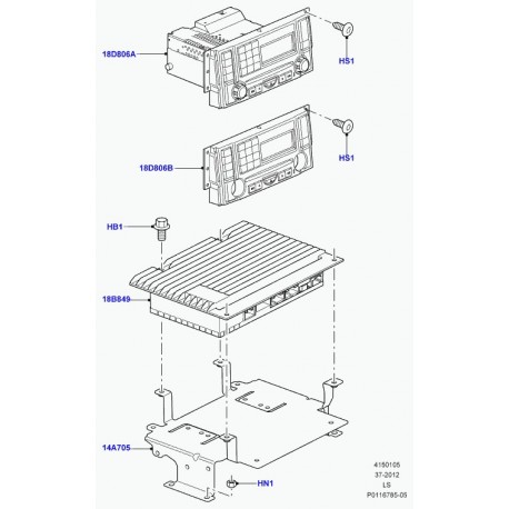 Land rover jeu recepteur radio Discovery 3 (VUX500490)