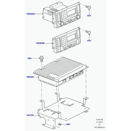 Land rover jeu recepteur radio Range Sport (VUX500510)