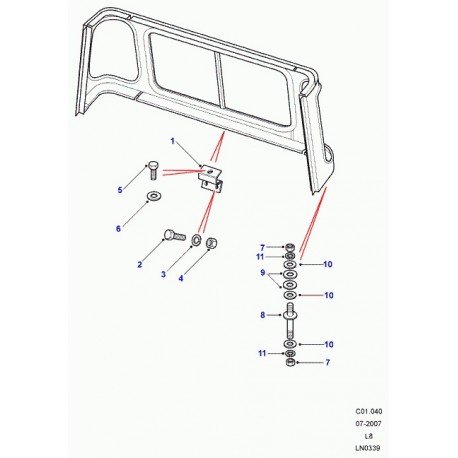 Land rover rondelle Defender 90, 110, 130 (VYF500070)