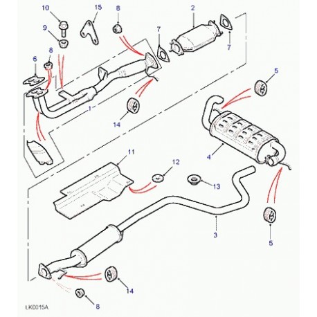 Land rover catalyseur Freelander 1 (WAG103640)