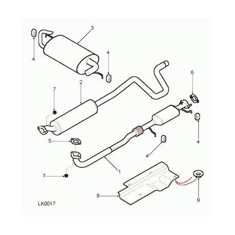 Land rover tuyau d'échappement avant Freelander 1 (WCD106190)