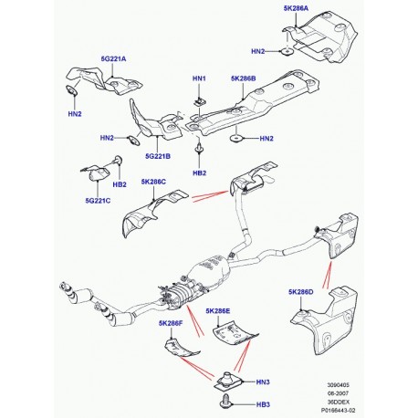 Land rover ecran thermique Discovery 3, Range Sport (WEB500133)