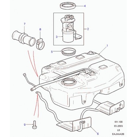 Land rover TRANSMETTEUR DE  jauge a carburant Freelander 1 (WFX100980)