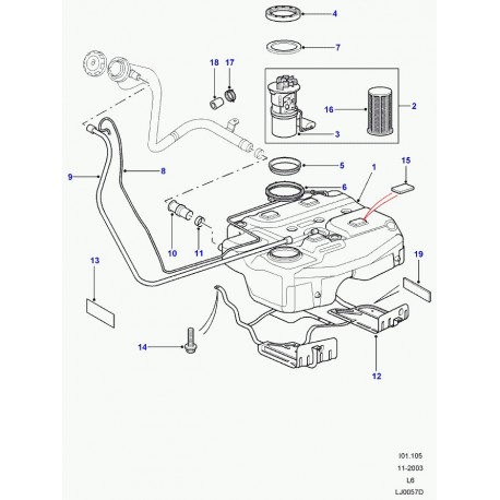 Land rover pompe gaz oil plus jauge Freelander 1 (WFX500070)