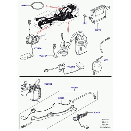 Land rover transmetteur jauge de combustible Range Sport (WGI500090)