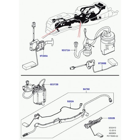 Land rover pompe a gasoil sans chauffage Discovery 3, Range Sport (WGS500120)
