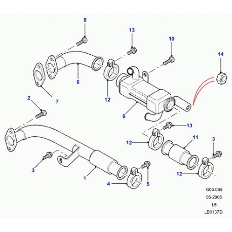 Land rover refroidisseur recirculation gaz echappement Freelander 1 (WIA000020)