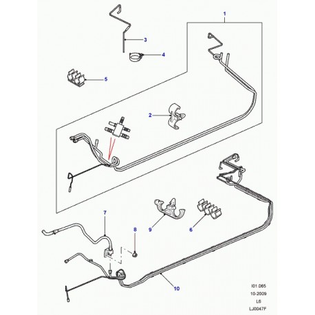 Land rover agrafe tuyau de combustible Freelander 1 (WJC000020)