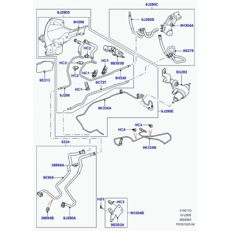 Land rover agrafe Range Sport (WJC500230)