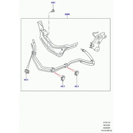 Land rover tuyau de combustible Range Sport (WJP502260)