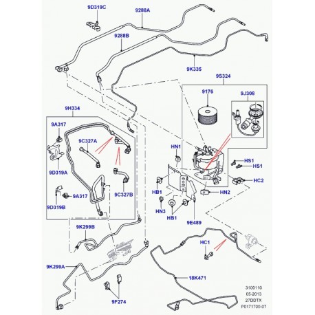 Land rover support Discovery 3, Range Sport (WJU500350)