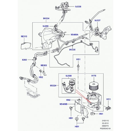 Land rover capteur-detection d'eau Discovery 3, Range Sport (WKW500080)