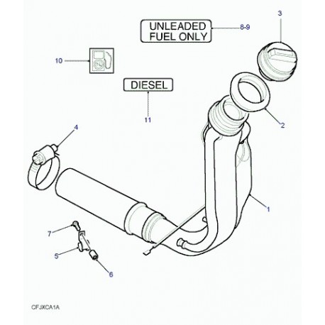 Land rover bouchon de remplissage de reservoir Discovery 2 (WLD500100)