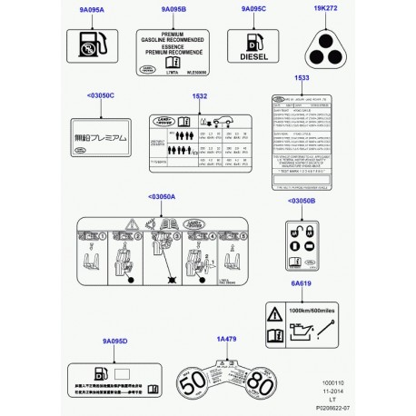 Land rover decalque instructions Discovery 3, Range Sport (WLE500100)