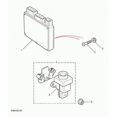 Land rover interrupteur d'inertie Defender 90, 110, 130, Discovery 1, 2, Freelander 1, Range Classic (WQT100030L)