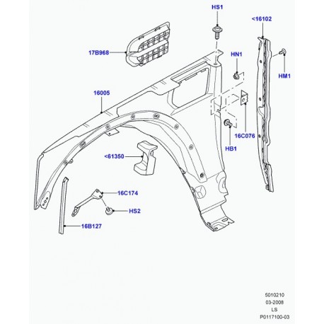 Land rover bague d'etancheite Discovery 3 (XCH500080)