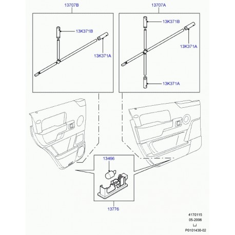 Land rover plafonnier Range L322 (XDC000030)