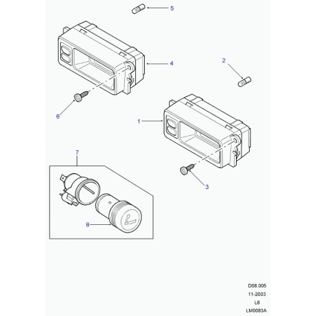 Land rover porte ampoule Freelander 1 (XDG100040)