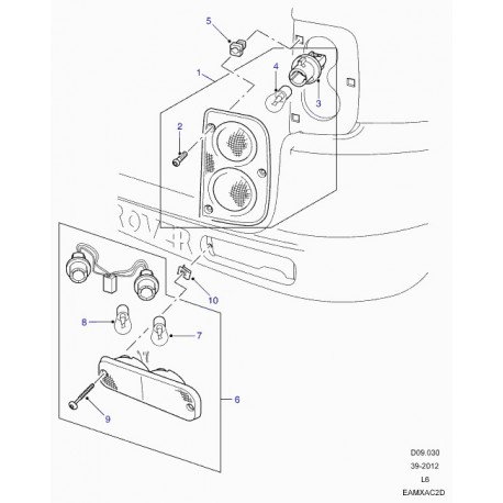 Land rover feu arriere droit sur parechocs Freelander 1 (XFB000280)