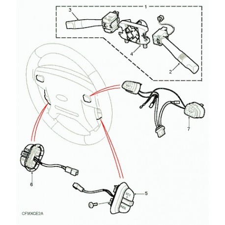 Land rover interrupteur Discovery 2 (XPC500030PUY)