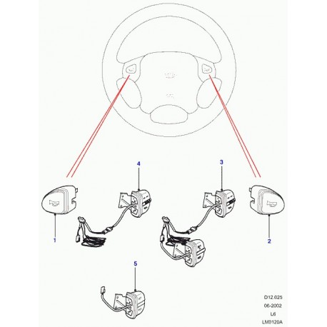 Land rover interrupteur Freelander 1 (XPD000020PUY)