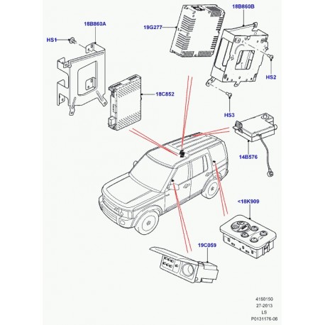 Land rover commande de volume sonore casque Discovery 3 (XQF500040PVJ)