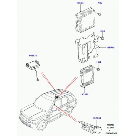 Land rover recepteur radio Discovery 3, Range L322, Sport (XRA500042)