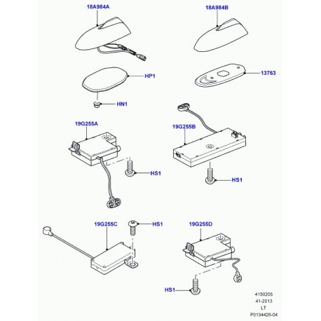 Land rover antenne Discovery 3, Range Sport (XUI500094PNP)