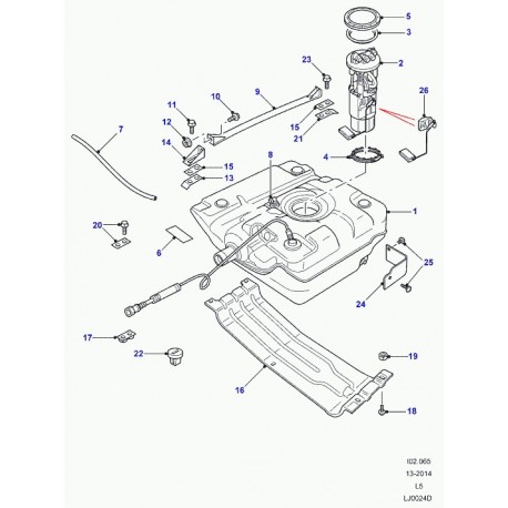 Land rover transmetteur jauge de combustible Discovery 2 (YAD500040)