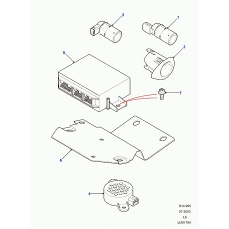 Land rover detecteur d aide austationnement Discovery 3 et Freelander 1 (YDB500311PMA)