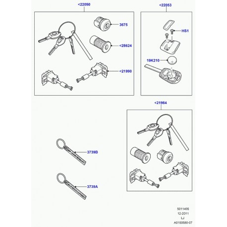 Land rover cle non decoupee Range L322 (YDM000020)