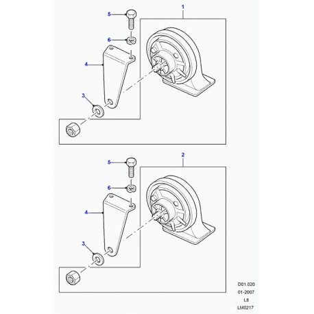 Land rover avertisseur Defender 90, 110, 130 (YEB500130)