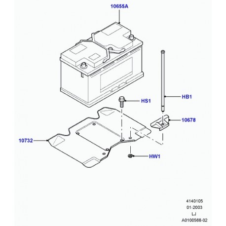 Land rover boulon Range L322 (YJH500010)