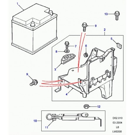 Land rover bac de batterie Freelander 1 (YJI100110)