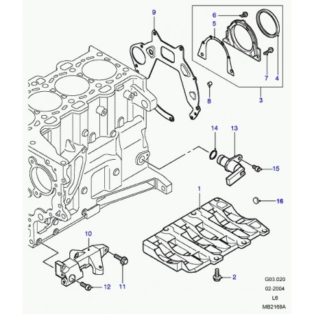 Land rover support alternateur Freelander 1 (YLU102940L)